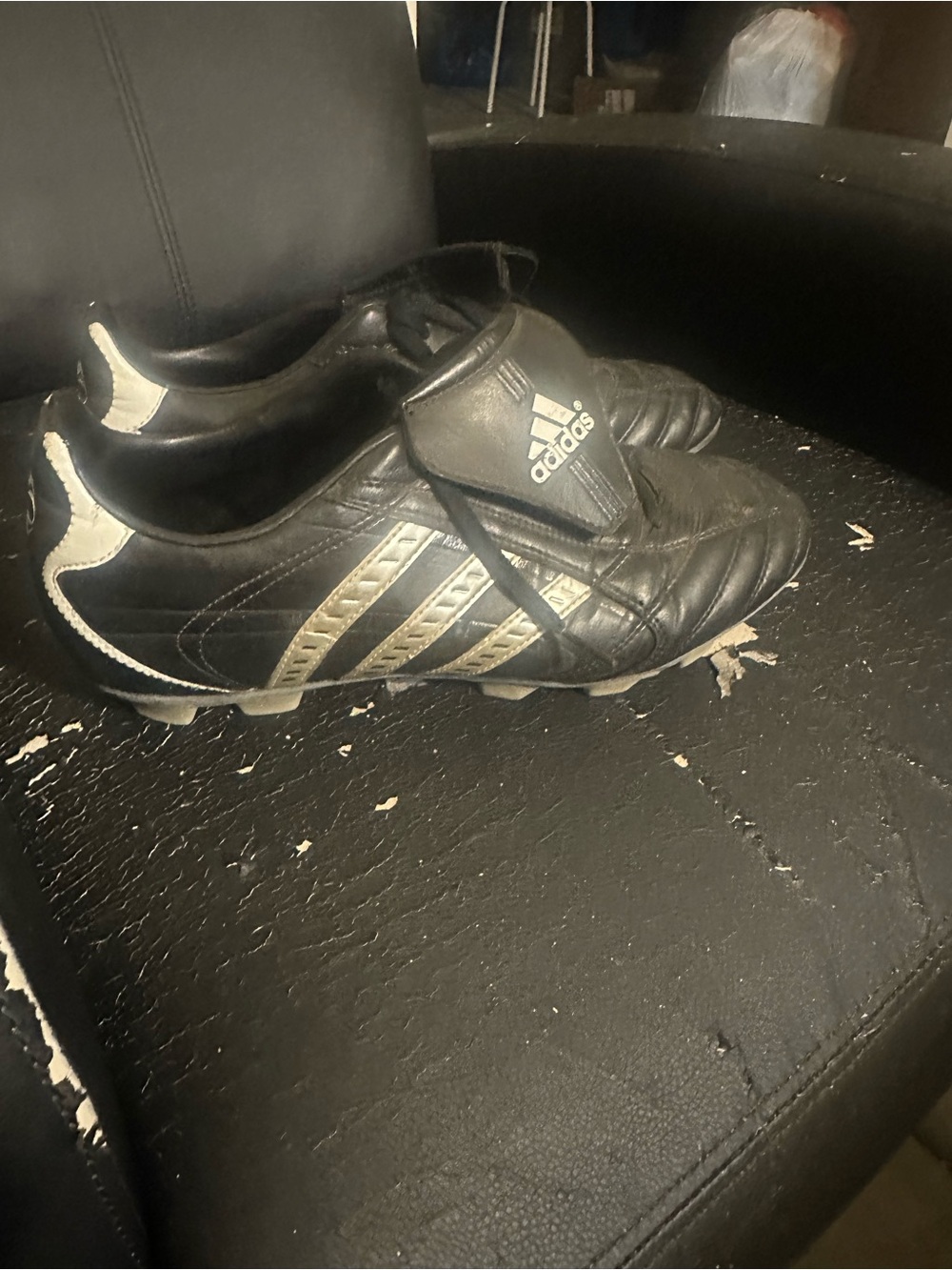 adidas Black Men's Athletic Soccer Cleats - Picture 2 of 4